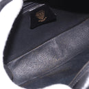 GUCCI Shoulder Bag Leather Navy Gold Auth 184459-17