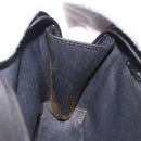 GUCCI Shoulder Bag Leather Navy Gold Auth 184459-19
