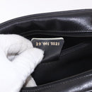 GUCCI Shoulder Bag Leather Navy Gold Auth 184459-22