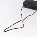 GUCCI Shoulder Bag Leather Navy Gold Auth 184459-7