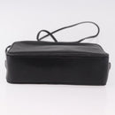 GUCCI Shoulder Bag Leather Navy Gold Auth 184459-9