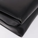GUCCI Hand Bag Leather Black Gold Auth 184460-12
