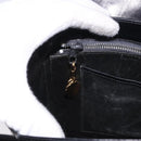 GUCCI Hand Bag Leather Black Gold Auth 184460-22