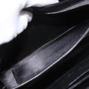 GUCCI Hand Bag Leather Black Gold Auth 184460-23