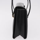 GUCCI Hand Bag Leather Black Gold Auth 184460-4
