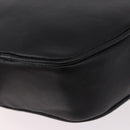 CELINE Shoulder Bag Leather Black Gold Auth 184462A-17