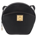 CELINE Shoulder Bag Leather Black Gold Auth 184462A-13