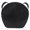 CELINE Shoulder Bag Leather Black Gold Auth 184462A-2
