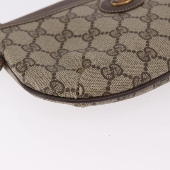 GUCCI GG Supreme Shoulder Bag PVC Beige Gold 904 02 020 Auth 184463