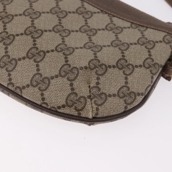 GUCCI GG Supreme Shoulder Bag PVC Beige Gold 904 02 020 Auth 184463