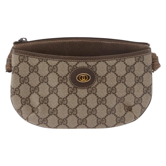 GUCCI GG Supreme Shoulder Bag PVC Beige Gold 904 02 020 Auth 184463