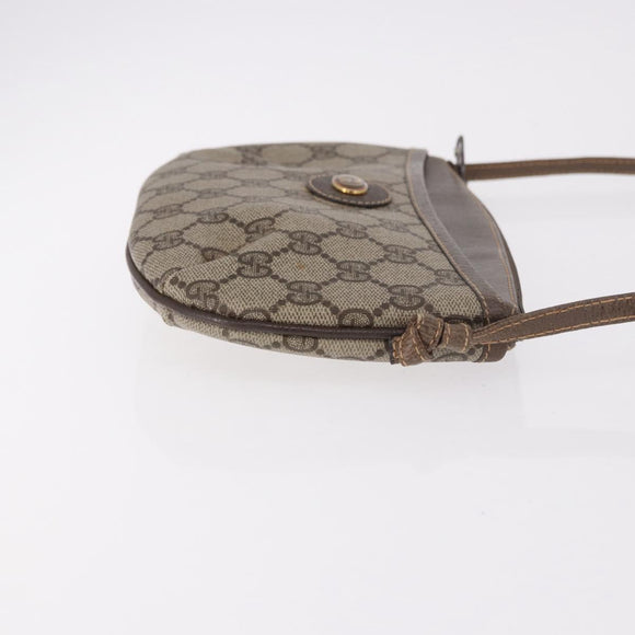 GUCCI GG Supreme Shoulder Bag PVC Beige Gold 904 02 020 Auth 184463