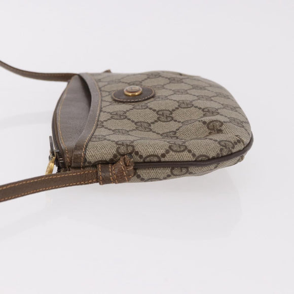 GUCCI GG Supreme Shoulder Bag PVC Beige Gold 904 02 020 Auth 184463