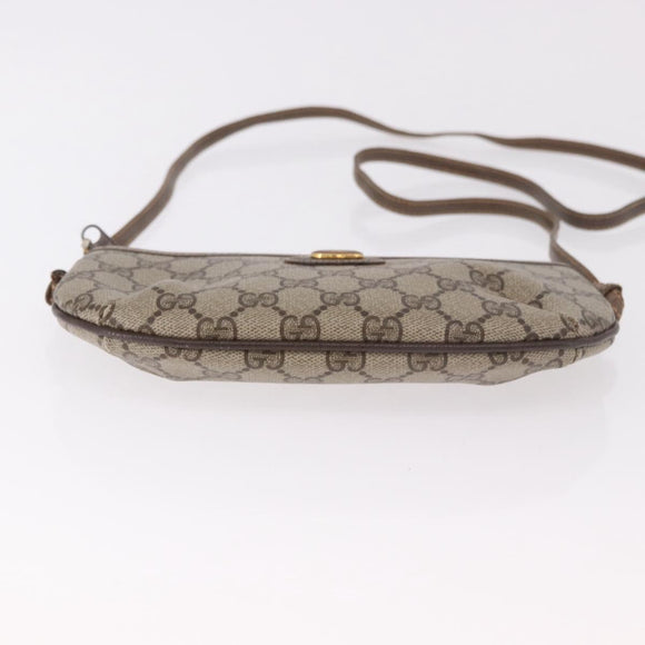 GUCCI GG Supreme Shoulder Bag PVC Beige Gold 904 02 020 Auth 184463