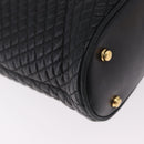 BALLY Chain Shoulder Bag Leather Black Gold Auth 184465-12