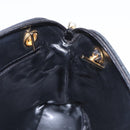 BALLY Chain Shoulder Bag Leather Black Gold Auth 184465-18