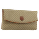 CELINE Macadam Canvas Clutch Bag PVC Beige Gold Auth 184467-1
