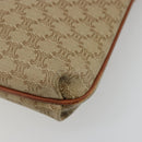 CELINE Macadam Canvas Clutch Bag PVC Beige Gold Auth 184467-10