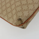 CELINE Macadam Canvas Clutch Bag PVC Beige Gold Auth 184467-11