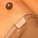 CELINE Macadam Canvas Clutch Bag PVC Beige Gold Auth 184467-14