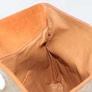 CELINE Macadam Canvas Clutch Bag PVC Beige Gold Auth 184467-16
