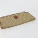 CELINE Macadam Canvas Clutch Bag PVC Beige Gold Auth 184467-6