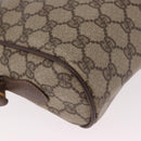GUCCI GG Supreme Web Sherry Line Schoudertas PVC Beige Rood Auth 184470-12