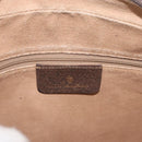 GUCCI GG Supreme Web Sherry Line Schoudertas PVC Beige Rood Auth 184470-17