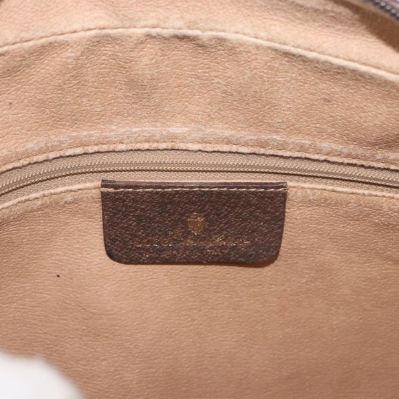 GUCCI GG Supreme Web Sherry Line Schoudertas PVC Beige Rood Auth 184470