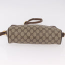GUCCI GG Supreme Web Sherry Line Schoudertas PVC Beige Rood Auth 184470-9