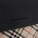 BURBERRY Nova Check Shoulder Bag Canvas Beige Silver Auth 184471A-19