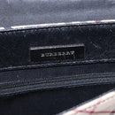 BURBERRY Nova Check Shoulder Bag Canvas Beige Silver Auth 184471A-10