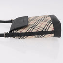 BURBERRY Nova Check Shoulder Bag Canvas Beige Silver Auth 184471A-4