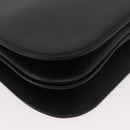Burberrys Shoulder Bag Leather Black Silver Auth 184472A-9