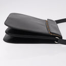 Burberrys Shoulder Bag Leather Black Silver Auth 184472A-3