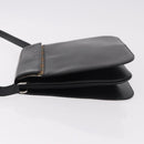 Burberrys Shoulder Bag Leather Black Silver Auth 184472A-4