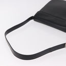 Burberrys Shoulder Bag Leather Black Silver Auth 184472A-7