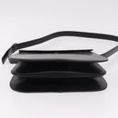 Burberrys Shoulder Bag Leather Black Silver Auth 184472A-5