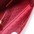 CARTIER Must Line Clutch Bag Leather Bordeaux Gold Auth 184473A-10