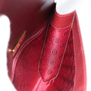 CARTIER Must Line Clutch Bag Leather Bordeaux Gold Auth 184473A-18