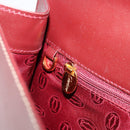 CARTIER Must Line Clutch Bag Leather Bordeaux Gold Auth 184473A-20