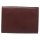 CARTIER Must Line Clutch Bag Leather Bordeaux Gold Auth 184473A-2
