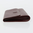 CARTIER Must Line Clutch Bag Leather Bordeaux Gold Auth 184473A-4