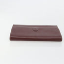 CARTIER Must Line Clutch Bag Leather Bordeaux Gold Auth 184473A-5