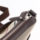 BURBERRY Nova Check Shoulder Bag Canvas Beige Silver Auth 184474A-9