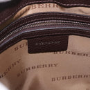 BURBERRY Nova Check Shoulder Bag Canvas Beige Silver Auth 184474A-10