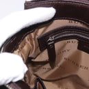 BURBERRY Nova Check Shoulder Bag Canvas Beige Silver Auth 184474A-20