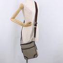 BURBERRY Nova Check Shoulder Bag Canvas Beige Silver Auth 184474A-23
