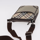 BURBERRY Nova Check Shoulder Bag Canvas Beige Silver Auth 184474A-6