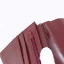 CARTIER Must Line Clutch Bag Leather Bordeaux Gold Auth 184475-17